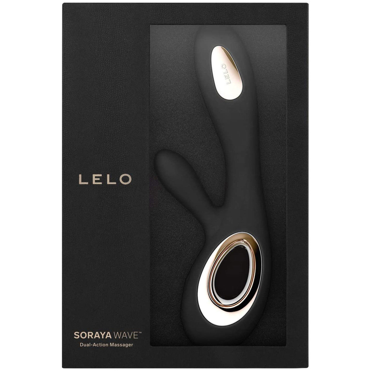 LELO SORAYA WAVE Rechargeable Silicone Dual Stimulation Vibrator - Black