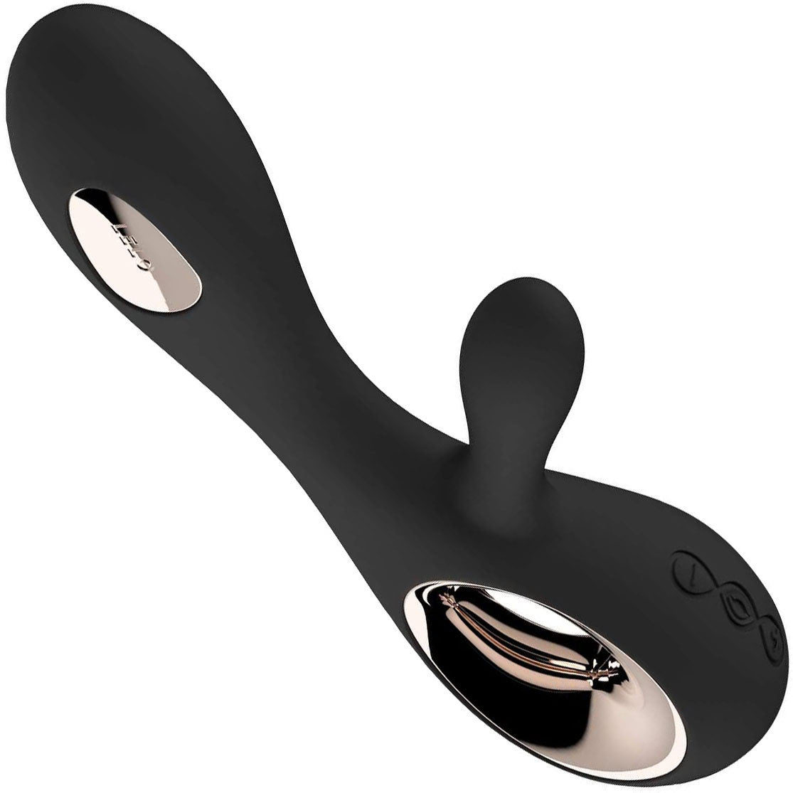 LELO SORAYA WAVE Rechargeable Silicone Dual Stimulation Vibrator - Black