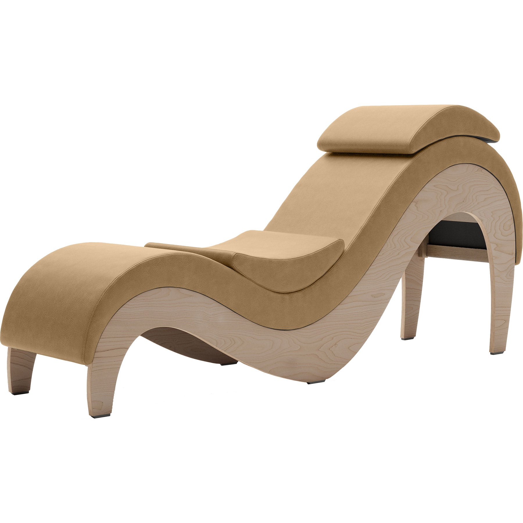 Liberator Supervio Luxury Chaise With Cuff Kit Restraints - Maple & Buckskin