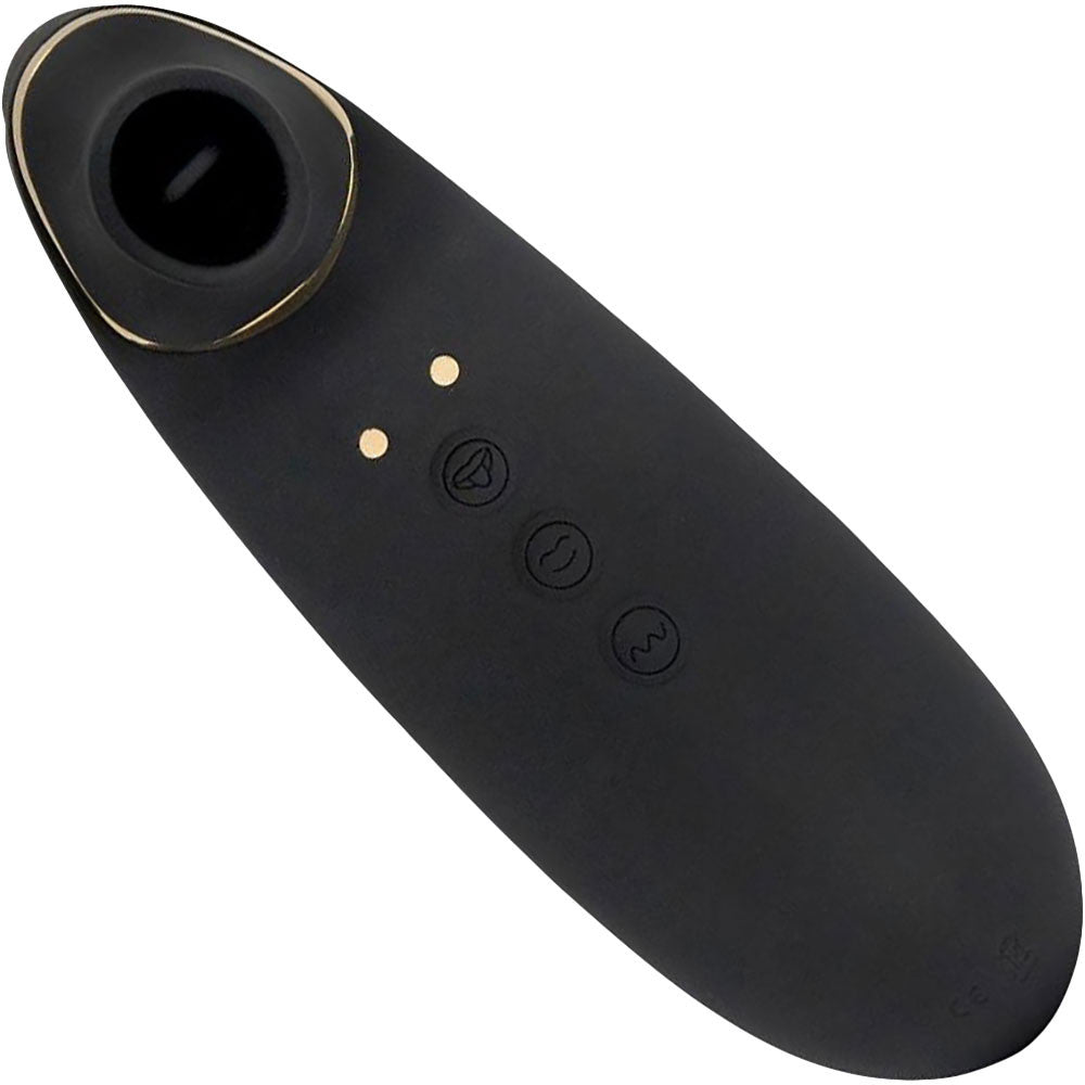NU Sensuelle Trinitii 26-Function Flickering Tongue Vibrator With Suction - 18K Gold & Black