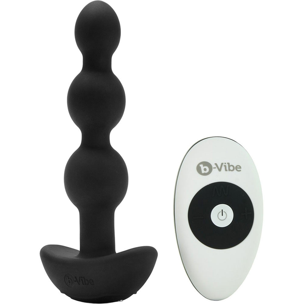 b-Vibe Triplet Silicone Remote Control Vibrating Anal Beads - Black b-Vibe Triplet Silicone Remote Control Vibrating Anal Beads - Black