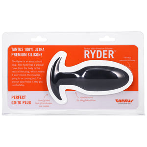 Ryder Silicone Butt Plug By Tantus - Onyx