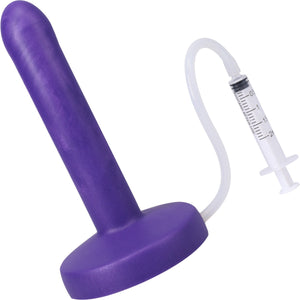 POP Slim Squirting Harness Compatible Silicone Dildo - Indiglow