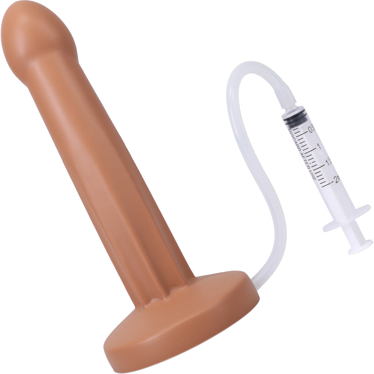 POP Squirting Harness Compatible Silicone Dildo - Caramel