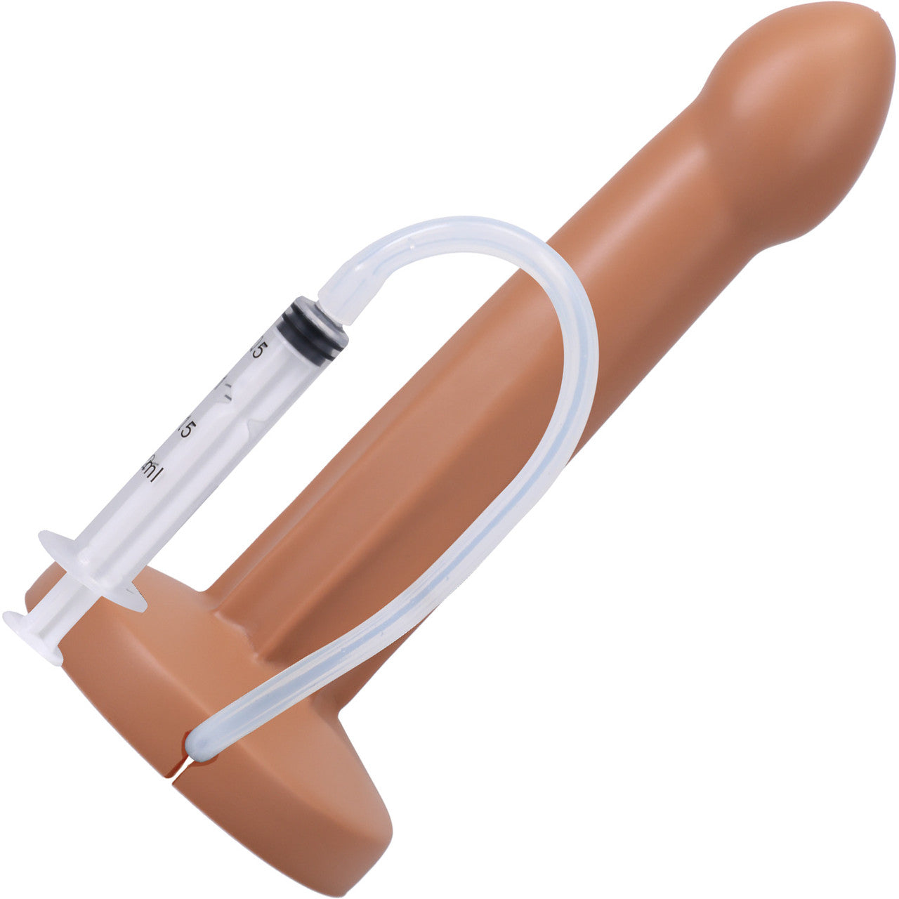 POP Squirting Harness Compatible Silicone Dildo - Caramel