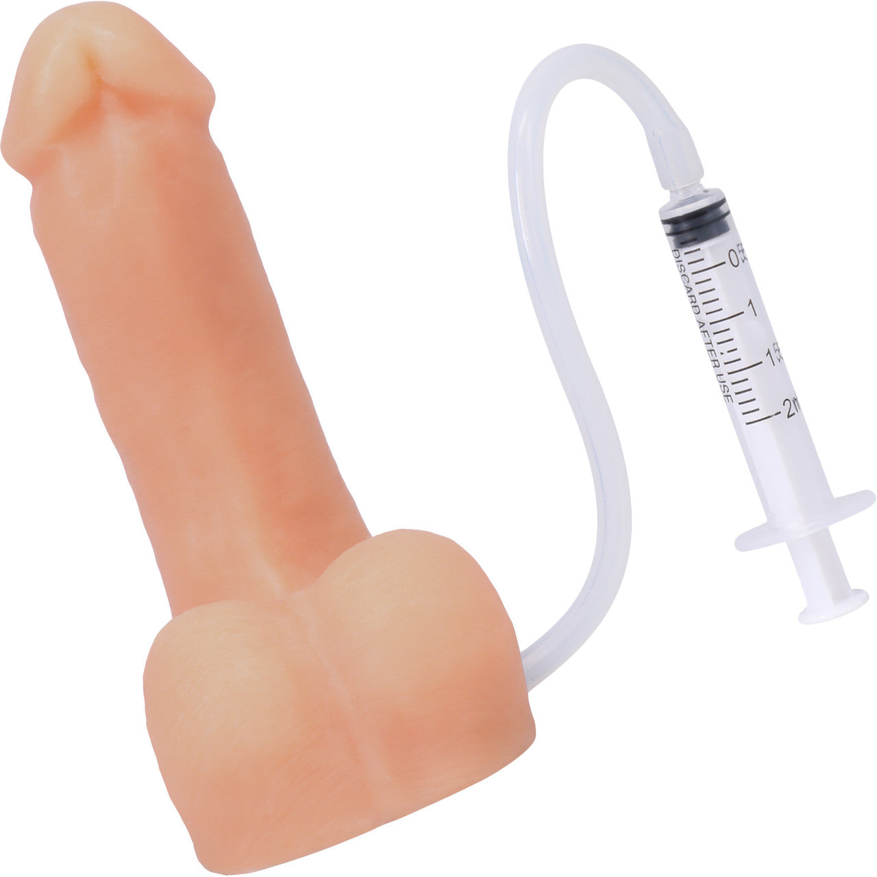 POP 'N' Play Squirting Harness Compatible Silicone Dildo & Packer - Cream