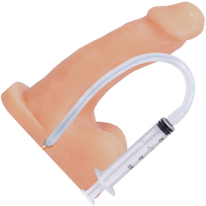 POP 'N' Play Squirting Harness Compatible Silicone Dildo & Packer - Cream