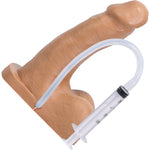 POP 'N' Play Squirting Harness Compatible Silicone Dildo & Packer - Honey