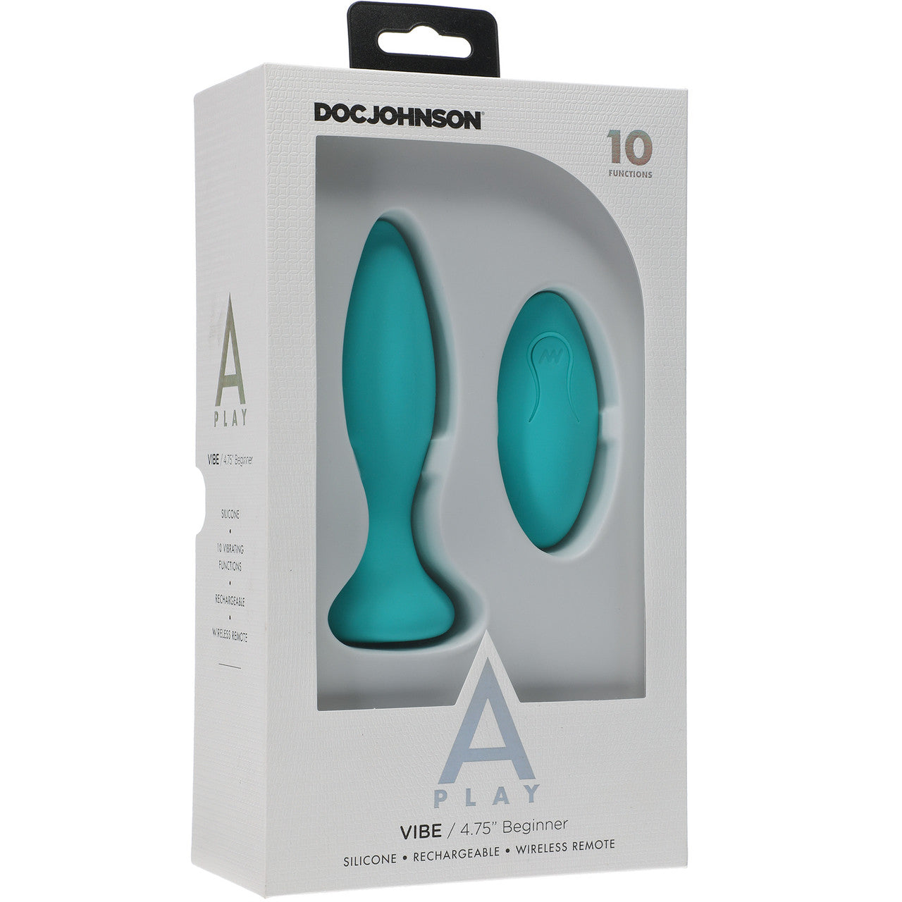 A-Play Beginner Vibrating Rechargeable Silicone Anal Plug With Remote - Teal