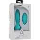 A-Play Thrust Adventurous Pulsating Rechargeable Silicone Anal Plug With Remote - Teal