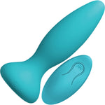 A-Play Thrust Adventurous Pulsating Rechargeable Silicone Anal Plug With Remote - Teal