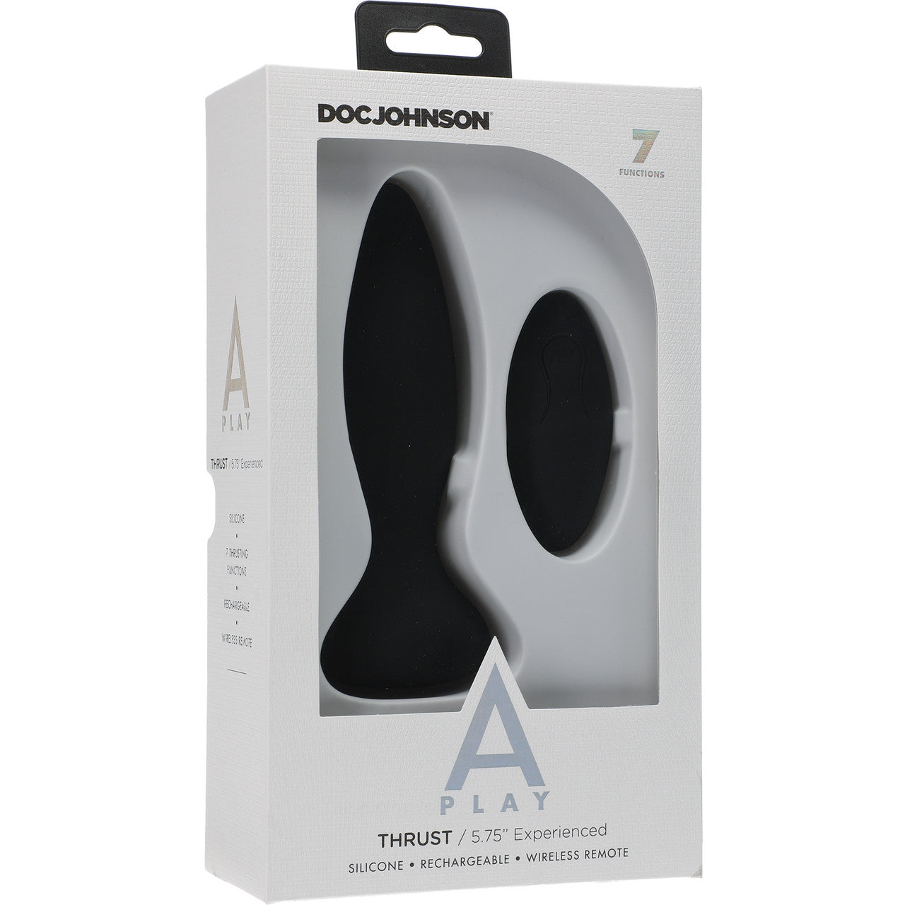 A-Play Thrust Experienced Pulsating Rechargeable Silicone Anal Plug With Remote - Black