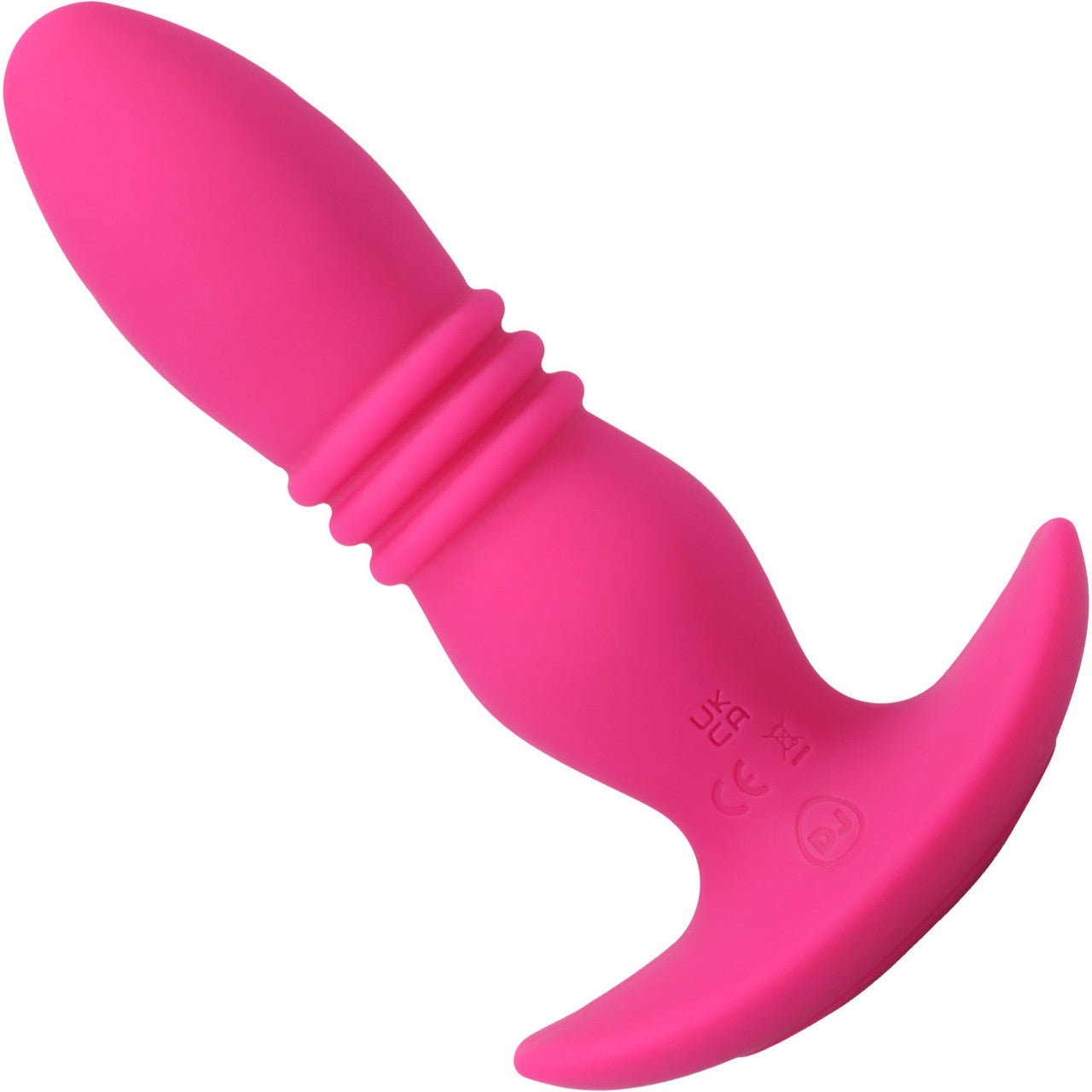 A-Play Rise Vibrating & Thrusting Rechargeable Silicone Anal Plug With Remote By Doc Johnson - Pink