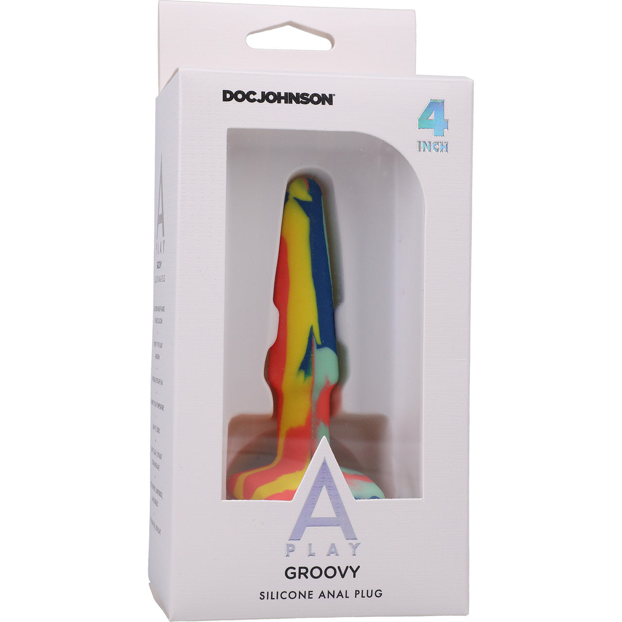 A-Play Groovy Silicone 4" Anal Plug By Doc Johnson - Sunrise