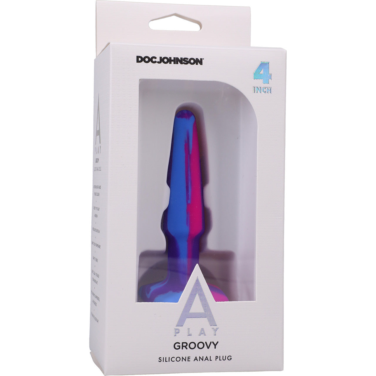 A-Play Groovy Silicone 4" Anal Plug By Doc Johnson - Berry A-Play Groovy Silicone 4" Anal Plug By Doc Johnson - Berry