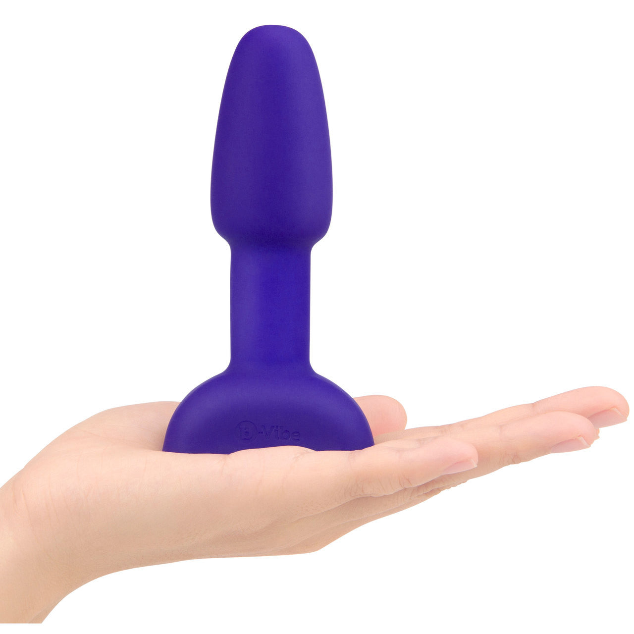 b-Vibe Rimming Plug Petite Silicone Remote Control Vibrating Anal Toy - Purple