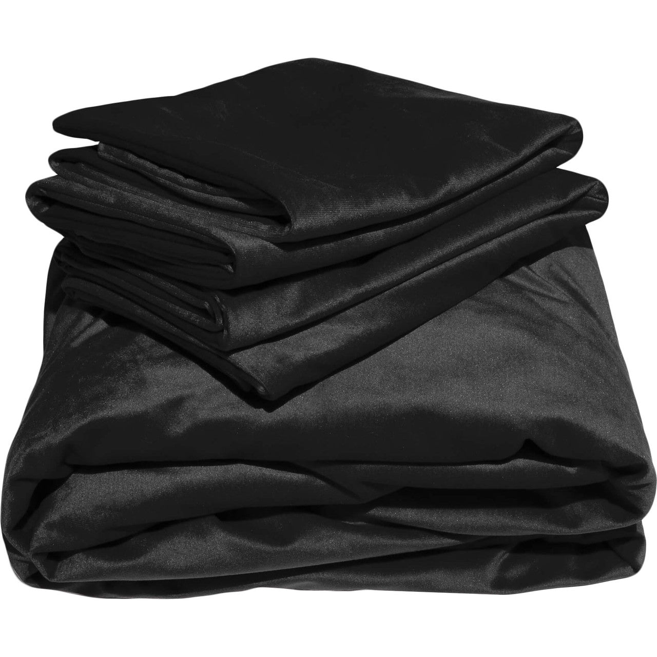 Liberator Liquid Velvet Sheet & Pillow Covers - Queen Size, Black