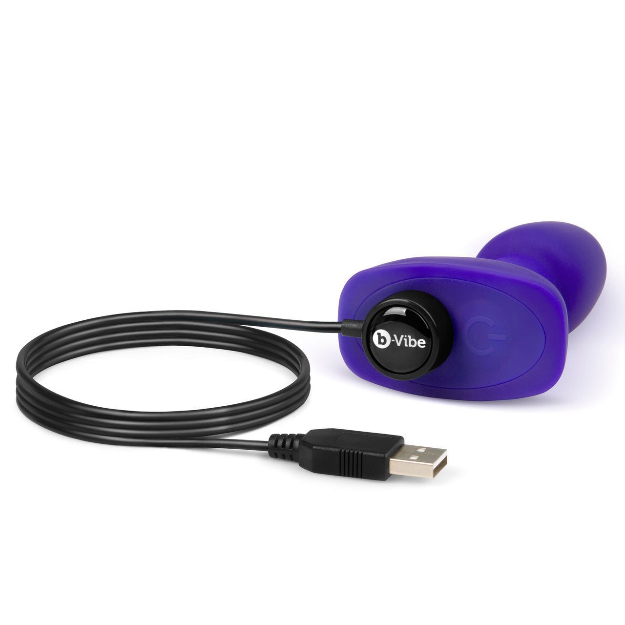 b-Vibe Rimming Plug Petite Silicone Remote Control Vibrating Anal Toy - Purple