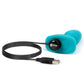 b-Vibe Rimming Plug Petite Silicone Remote Control Vibrating Anal Toy - Teal