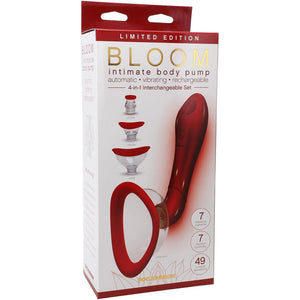 Bloom Automatic Vibrating Rechargeable Intimate Body Pump By Doc Johnson - Limited Edition Red