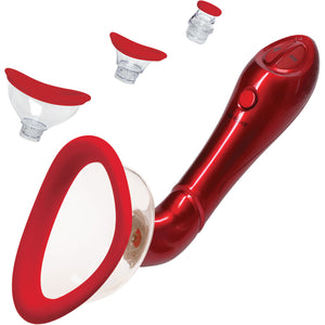 Bloom Automatic Vibrating Rechargeable Intimate Body Pump By Doc Johnson - Limited Edition Red