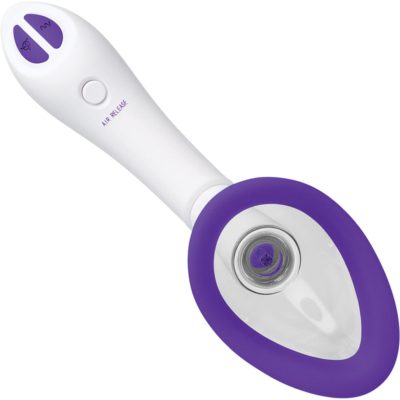 Bloom Automatic Vibrating Rechargeable Intimate Body Pump by Doc Johnson - Purple & White