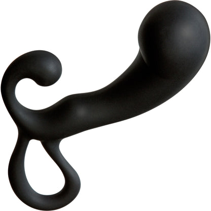 OptiMALE P-Massager Silicone Prostate Massager By Doc Johnson - Black