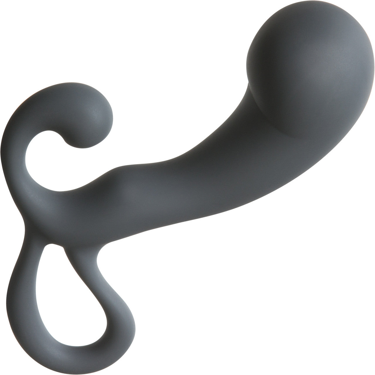 OptiMALE P-Massager Silicone Prostate Massager By Doc Johnson - Slate