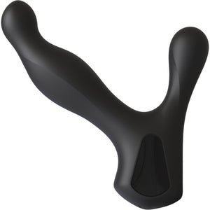 OptiMALE Rimming P-Massager Vibrating Rechargeable Silicone Prostate Massager By Doc Johnson - Black