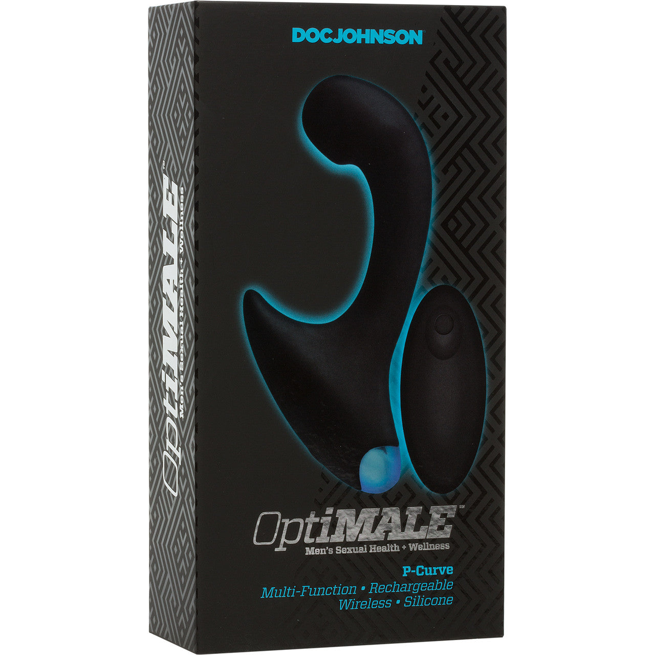 OptiMALE Vibrating P-Curve With Wireless Remote Silicone Waterproof Prostate Massager By Doc Johnson