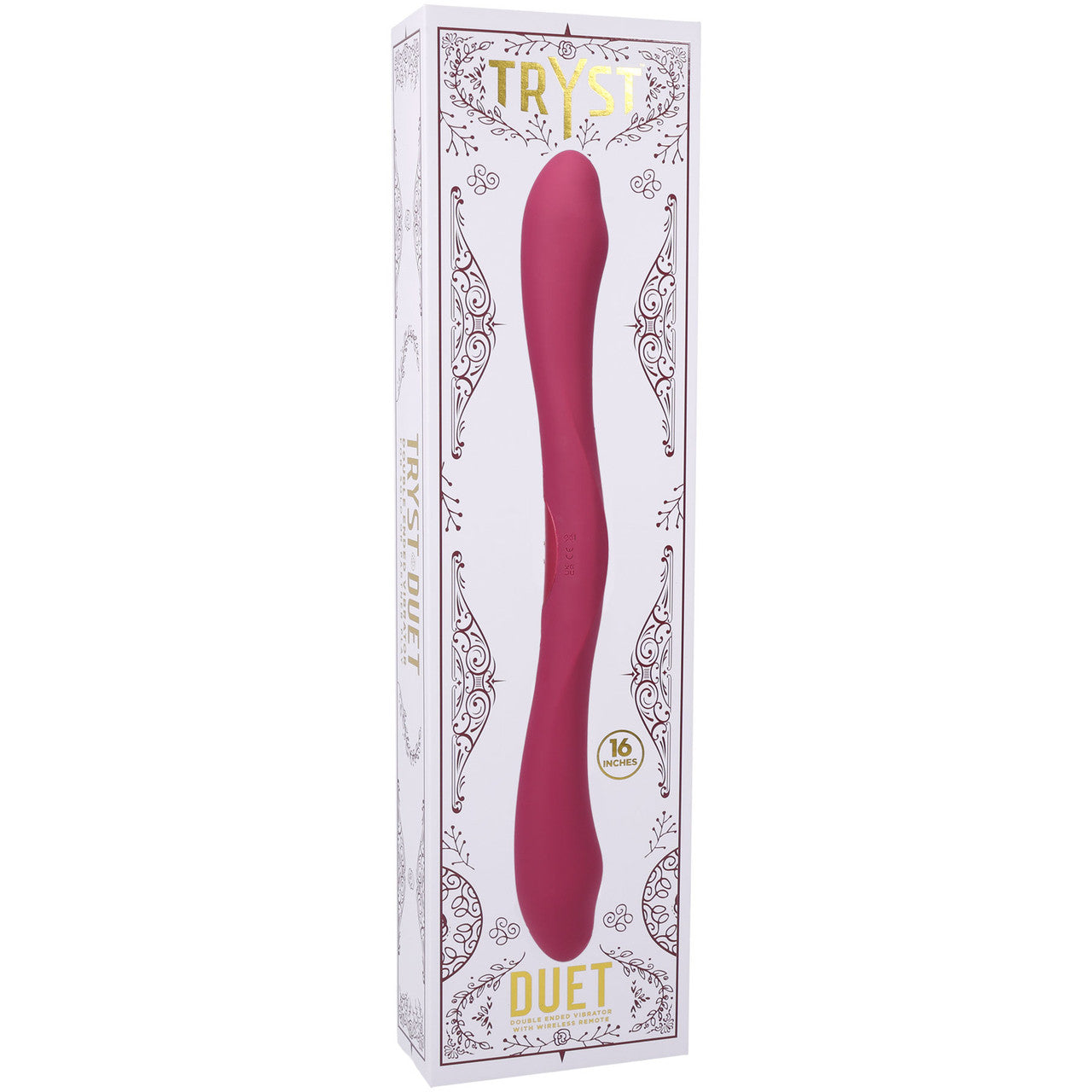 Tryst Duet Double Ended Vibrating Silicone Dildo With Remote By Doc Johnson - Berry