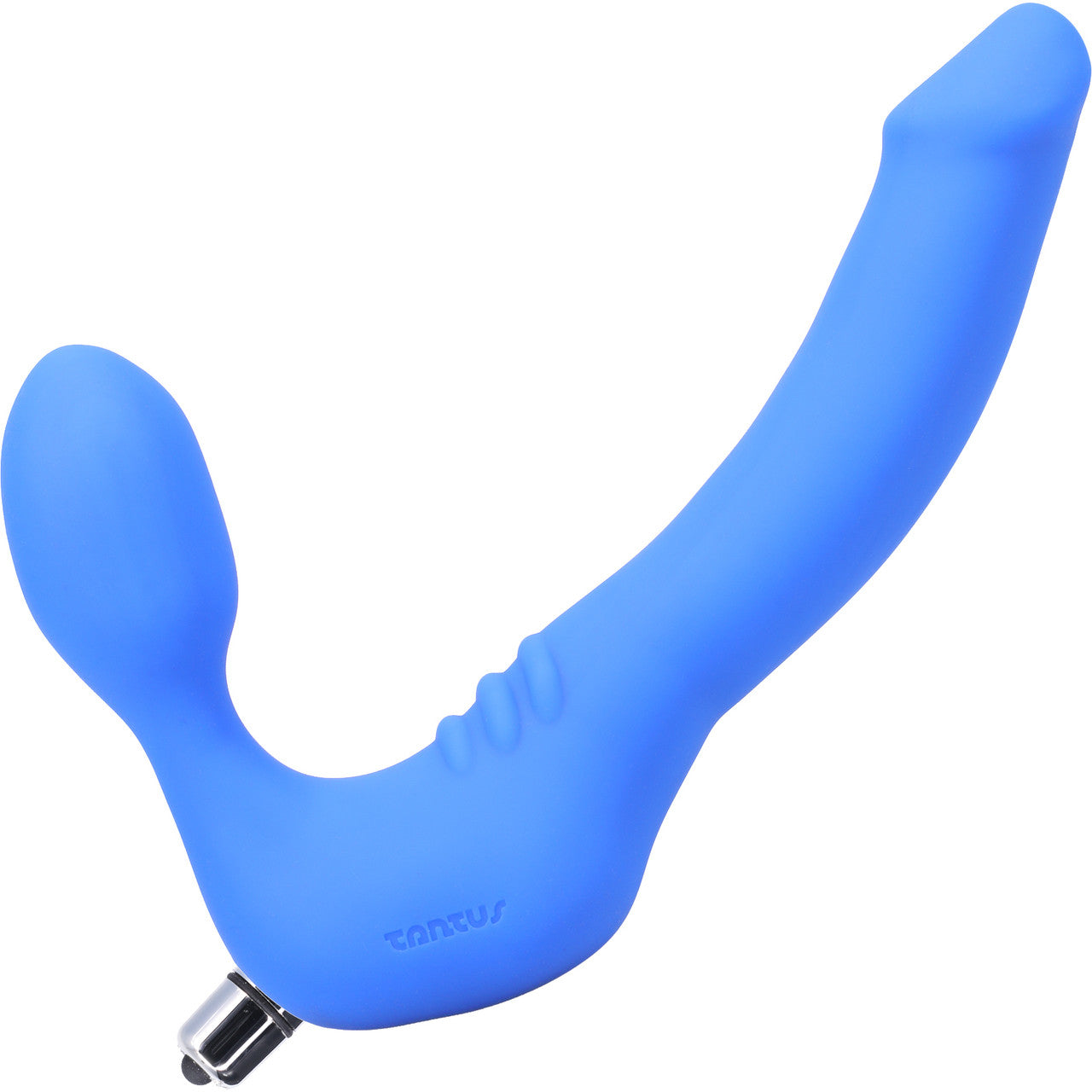 Strapless Slim Vibrating "Strapless Strap-On" by Tantus - Azure