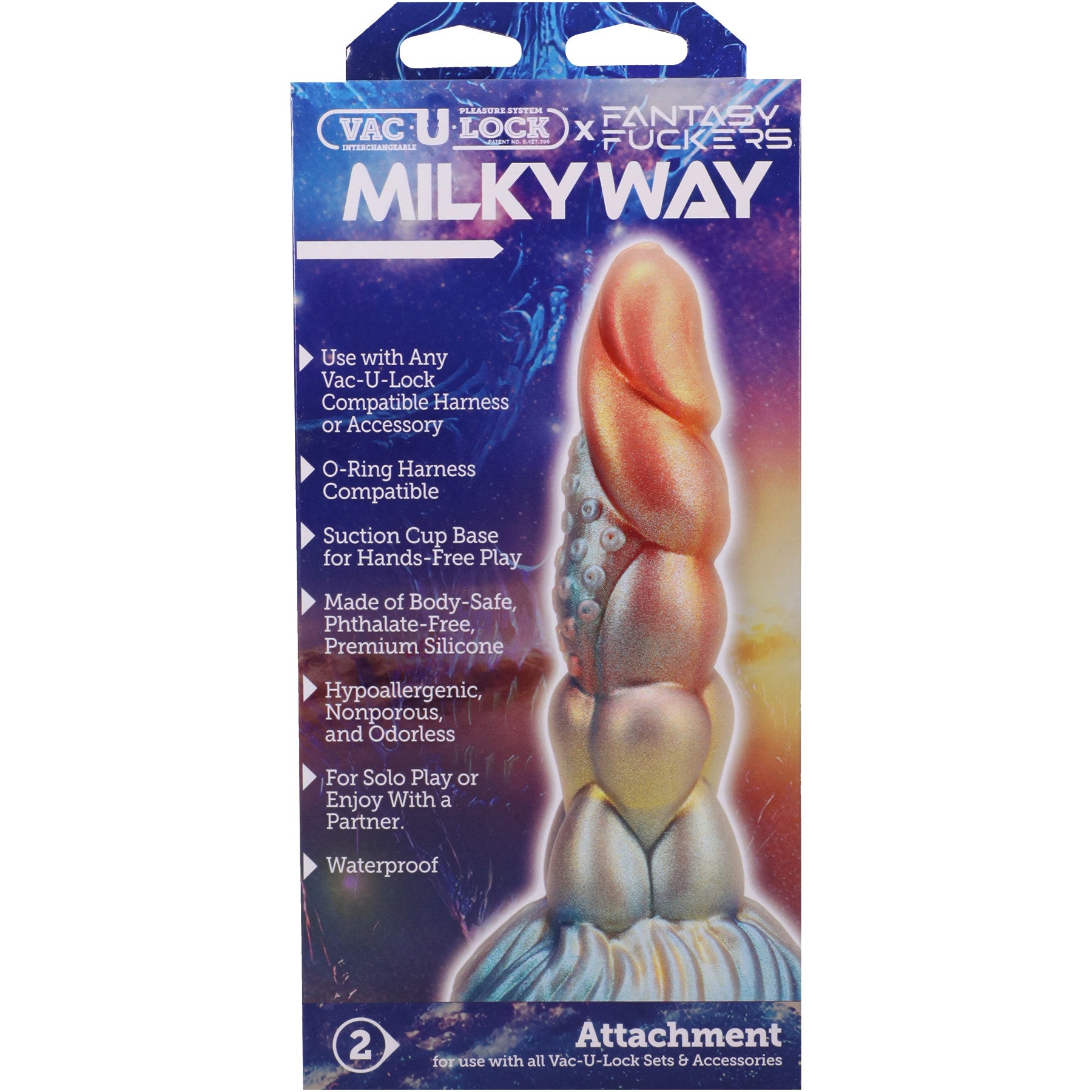 Vac-U-Lock X Fantasy Fuckers Milky Way 8" Silicone Dildo