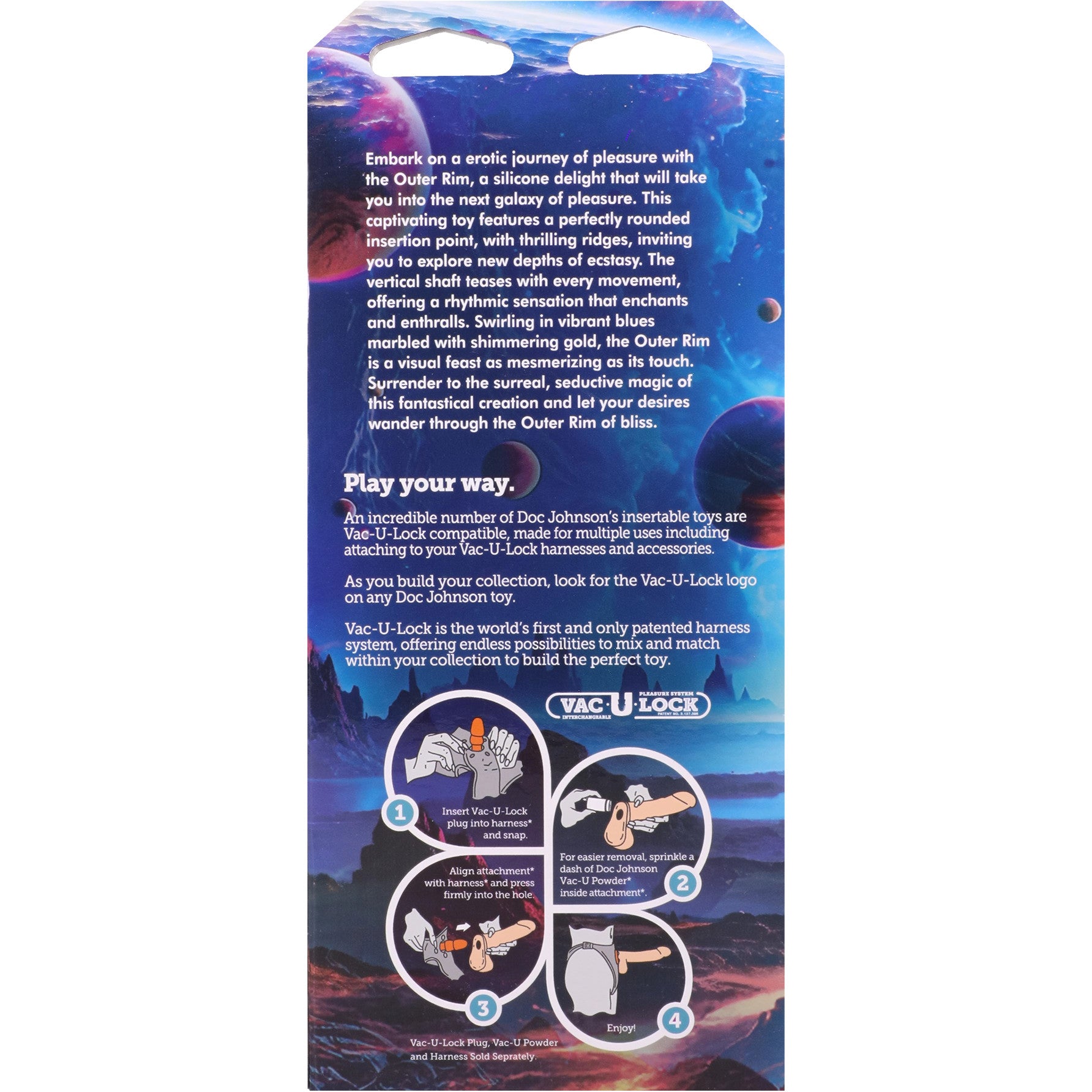 Vac-U-Lock X Fantasy Fuckers Outer Rim 8.5" Silicone Dildo