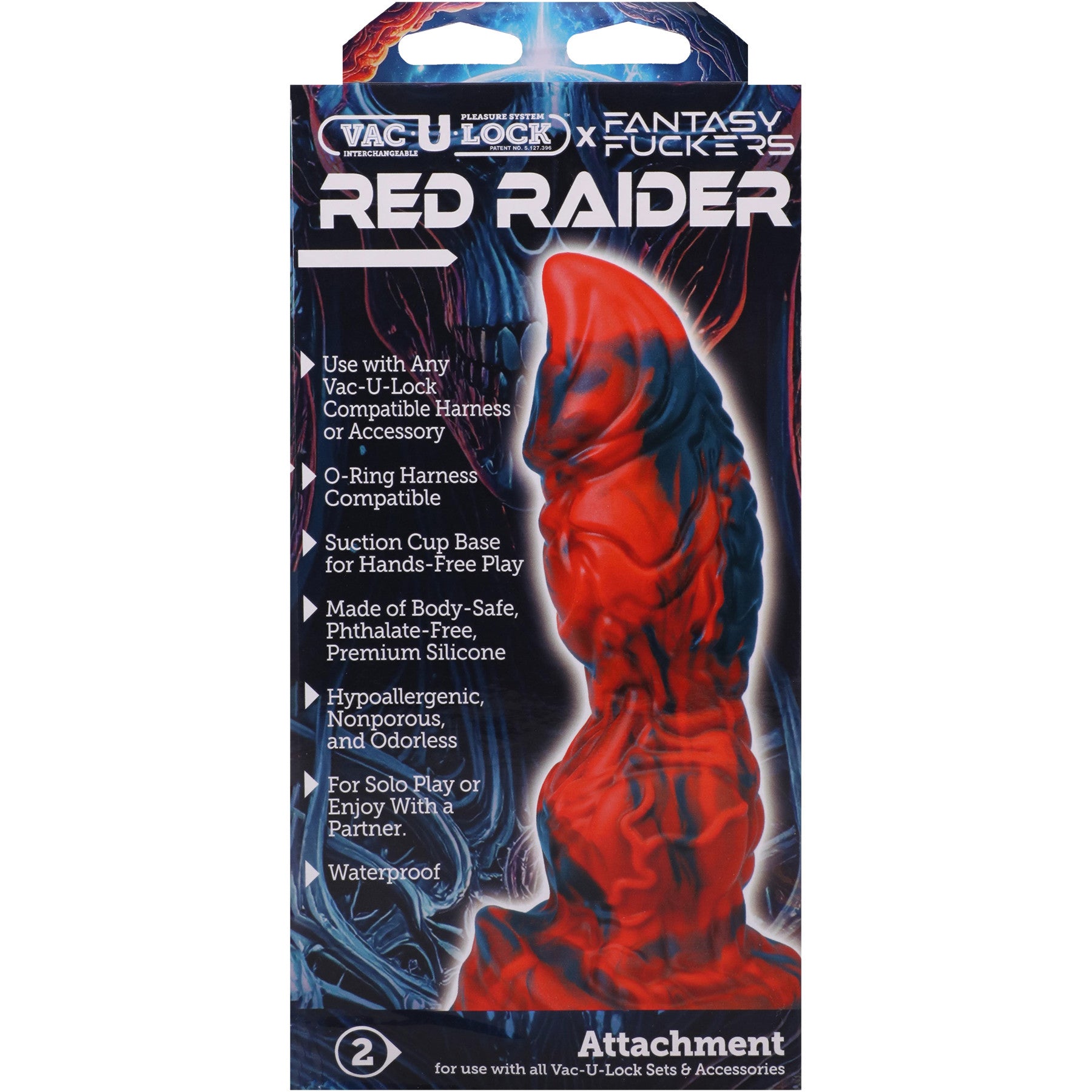 Vac-U-Lock X Fantasy Fuckers Red Raider 8" Silicone Dildo
