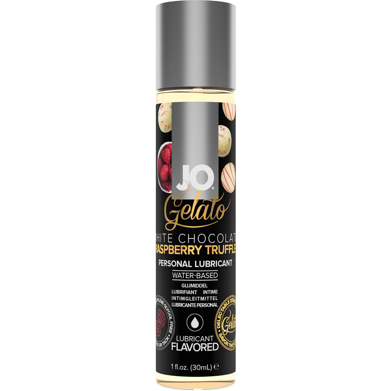 JO Gelato White Chocolate Raspberry Truffle Water Based Personal Lubricant 1 fl oz