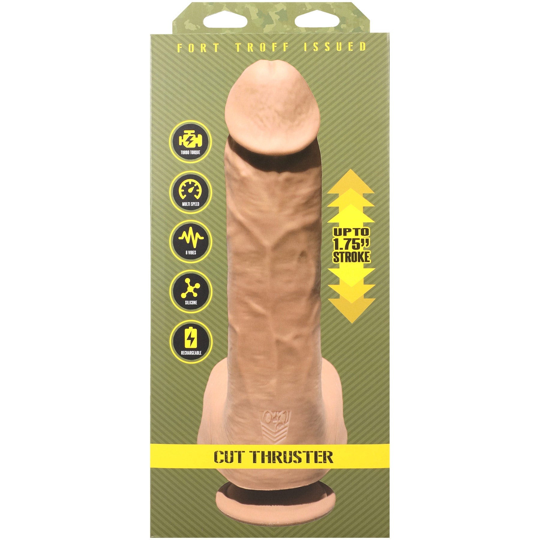 Fort Troff Cut Thruster Rechargeable Silicone Mini Fuck Machine Dildo With Balls & Remote