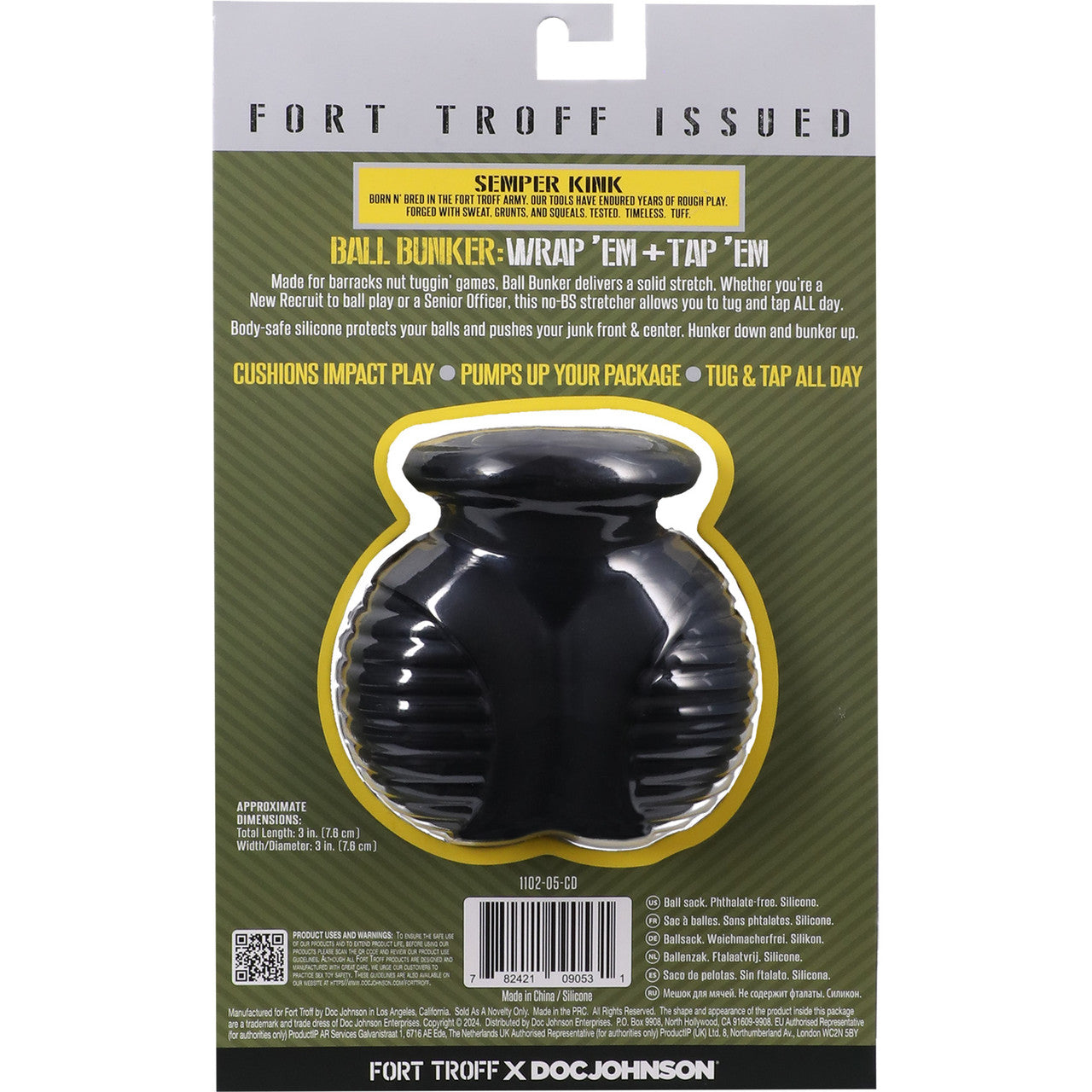 Fort Troff Ball Bunker Silicone Ball Stretcher - Black Fort Troff Ball Bunker Silicone Ball Stretcher - Black
