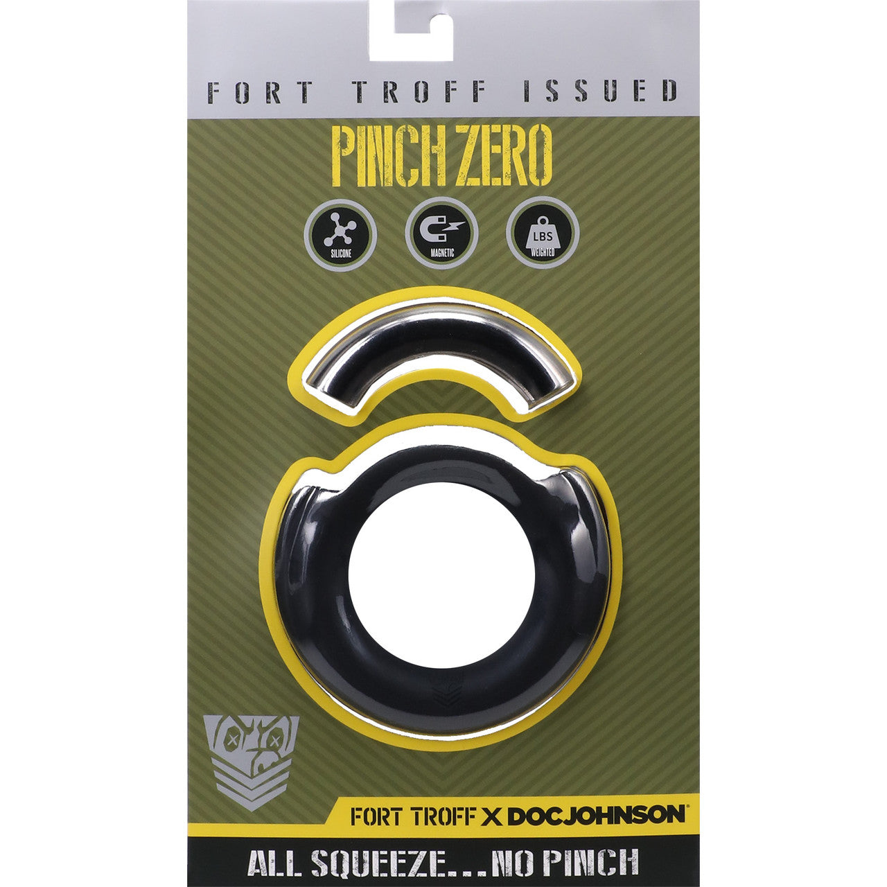 Fort Troff Pinch Zero Weighted Silicone Cock Ring - Black