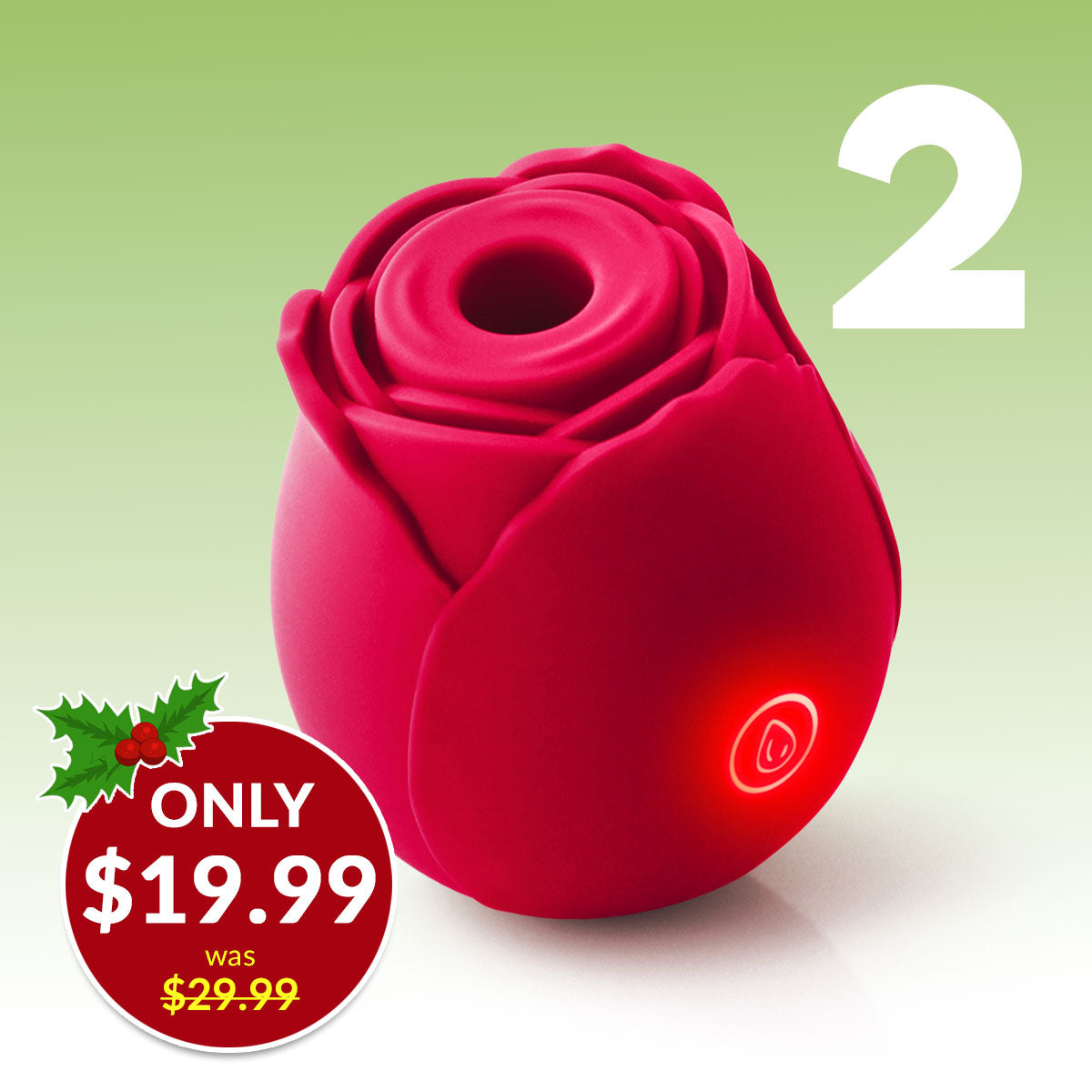 The Rose Rechargeable Clitoral Pressure Wave Stimulator By Pleasure Engine - Red