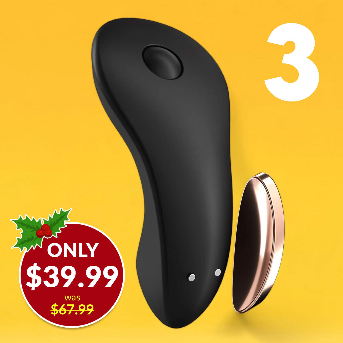 Satisfyer Little Secret Rechargeable Waterproof App Enabled Silicone Panty Vibrator - Black