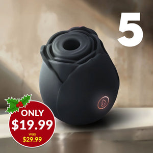 The Rose Rechargeable Clitoral Pressure Wave Stimulator By Vibeology - Black