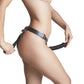 Strap-on-Me Generous Leatherette Harness - Metallic Blue