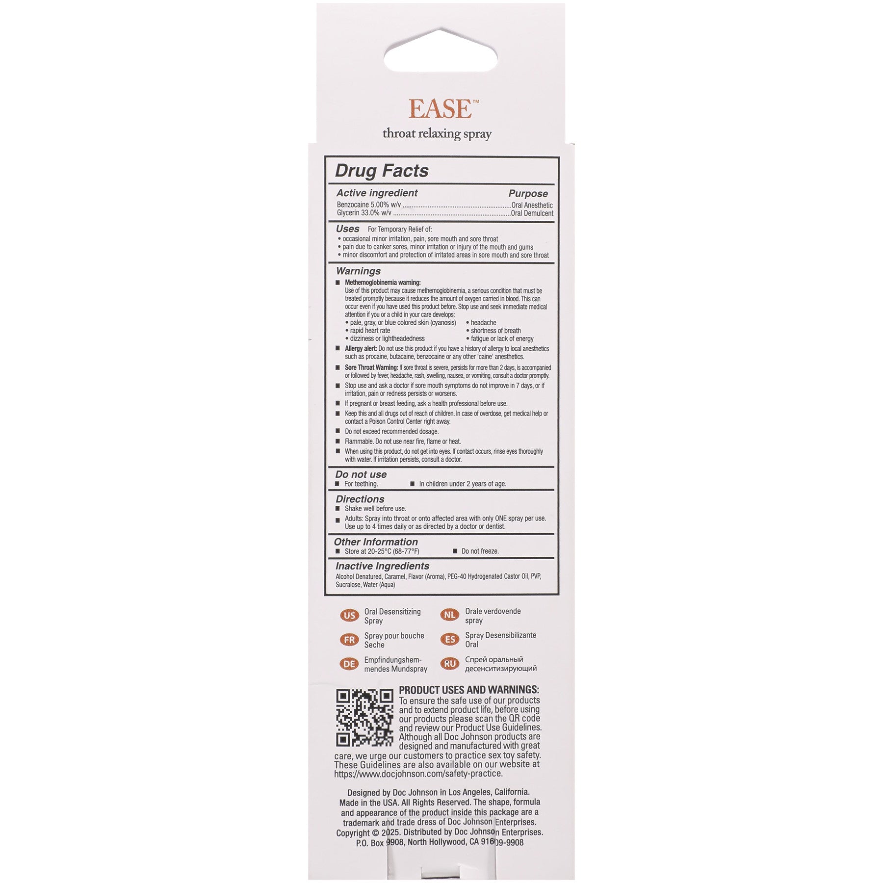 Intimate Enhancements Ease Throat Relaxing Spray 2 oz - Salted Caramel