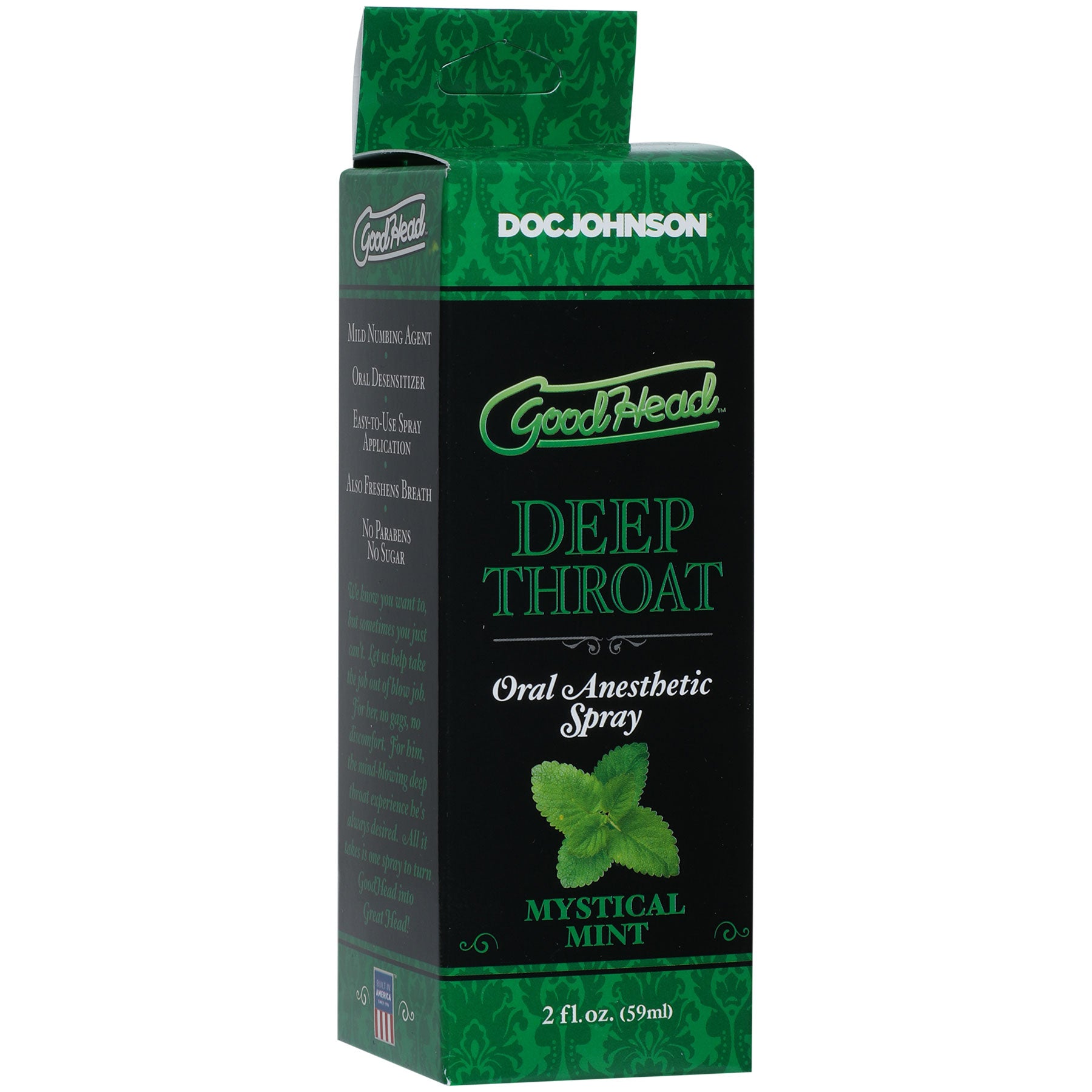 GoodHead Deep Throat Oral Anesthetic Spray 2 oz - Mystical Mint