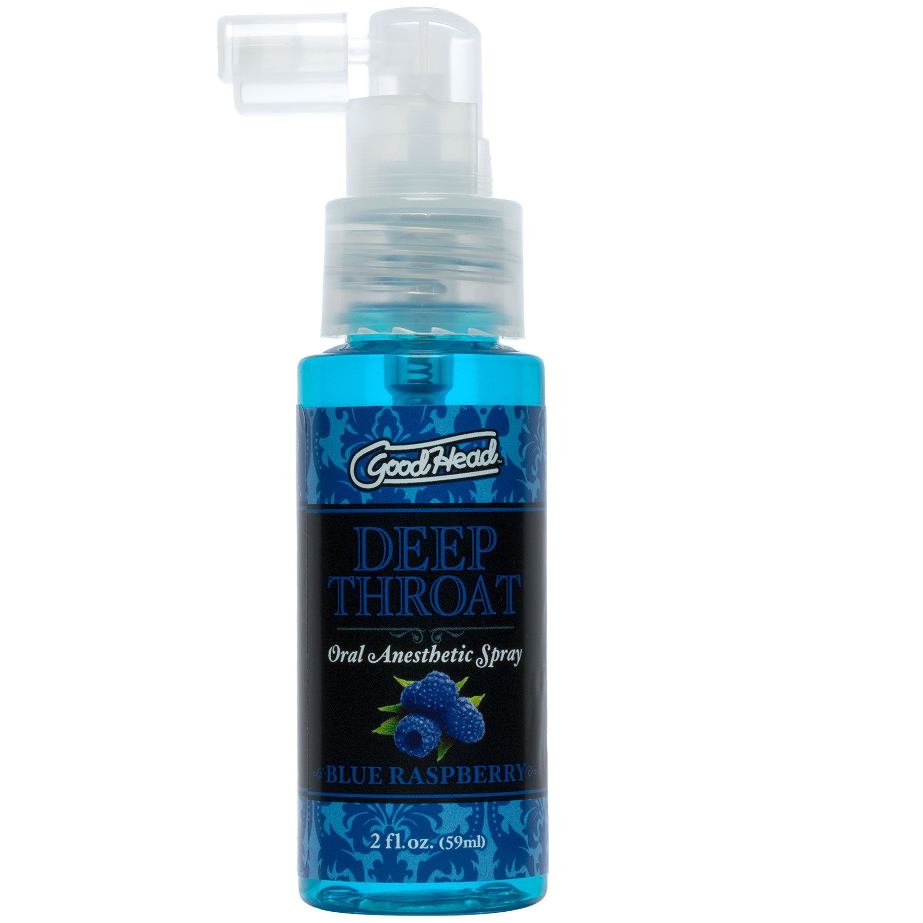GoodHead Deep Throat Oral Anesthetic Spray 2 oz - Blue Raspberry