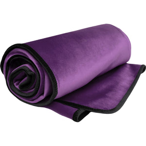 Fascinator Travel Throw Moisture-Proof Sensual Blanket - Microvelvet Plum 53" x 36"