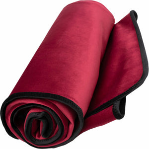 Fascinator King Size Throw Moisture-Proof Sensual Blanket - Microvelvet Merlot 80" x 76"