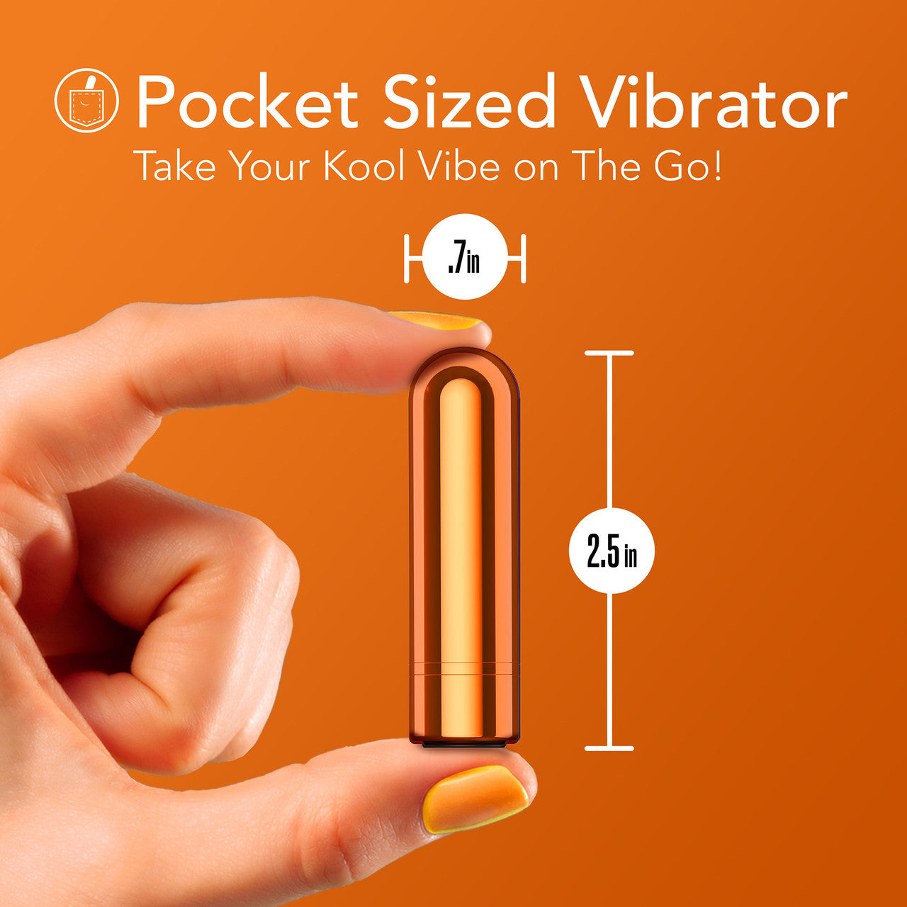 Kool Vibes Rechargeable Mini Bullet Vibrator By Blush - Tangerine Kool Vibes Rechargeable Mini Bullet Vibrator By Blush - Tangerine