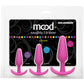 Mood Naughty 1 Silicone Butt Plug Trainer 3 Piece Set By Doc Johnson - Pink